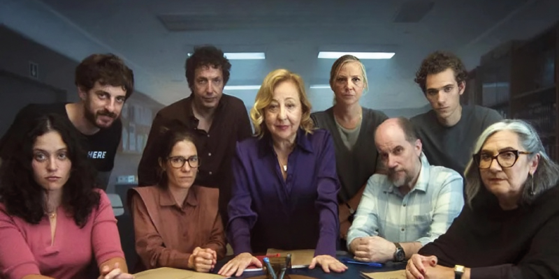 LOS JUSTOS con el equipo de la película